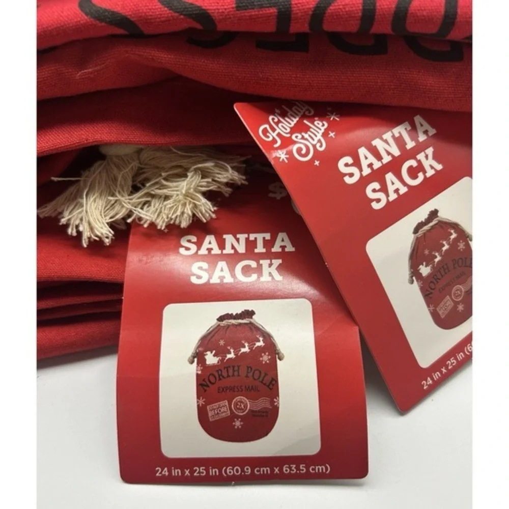 3-PC Large Santa‎ Sacks 24